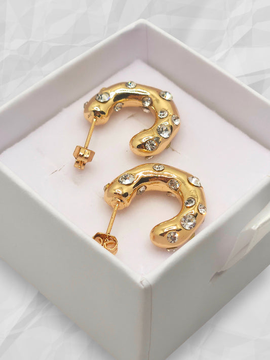 Orecchini Mezzaluna Sparkle