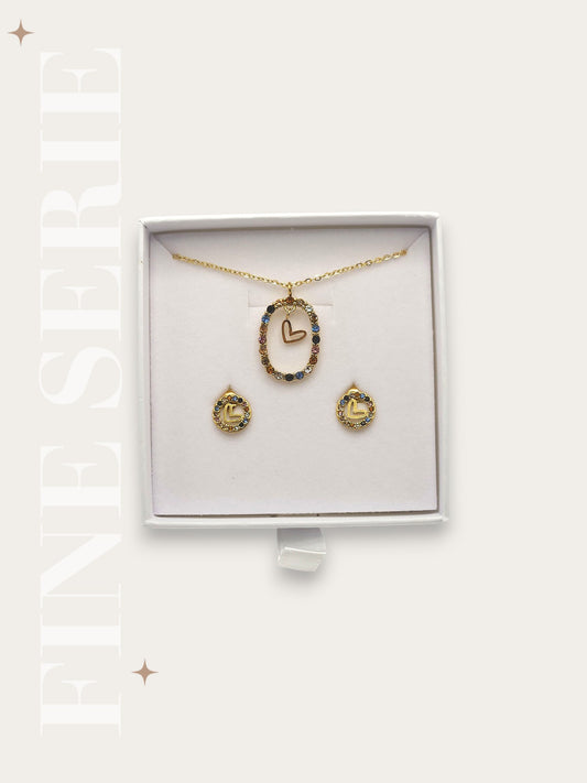 Set Collana e Orecchini Lobetto Love