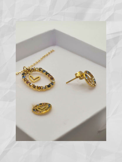 Set Collana e Orecchini Lobetto Love