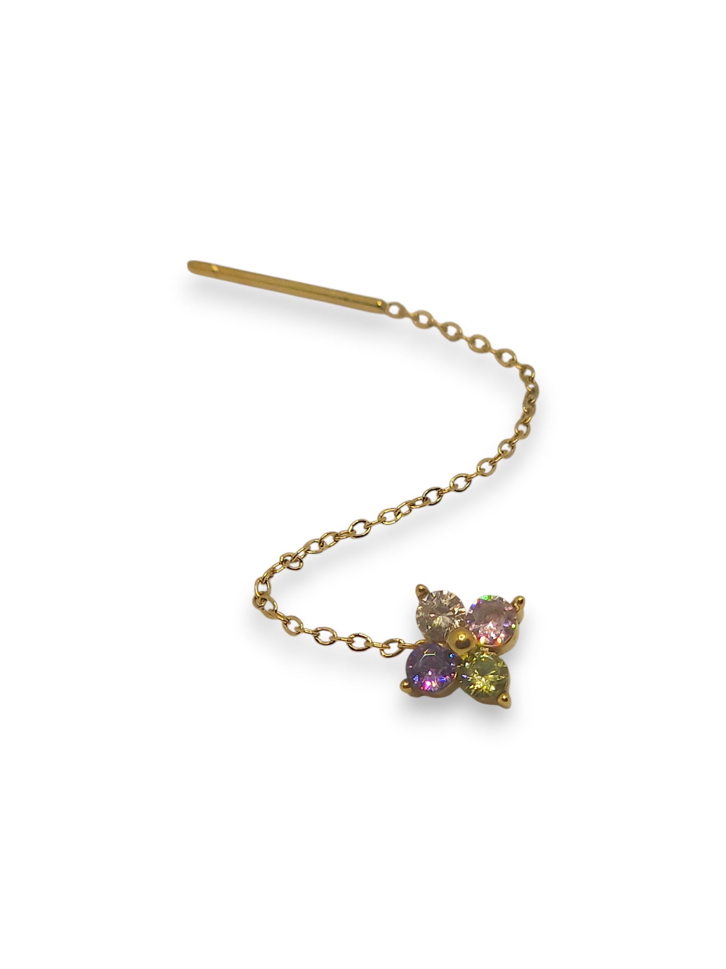 Orecchino Saliscendi Fiore Pastel