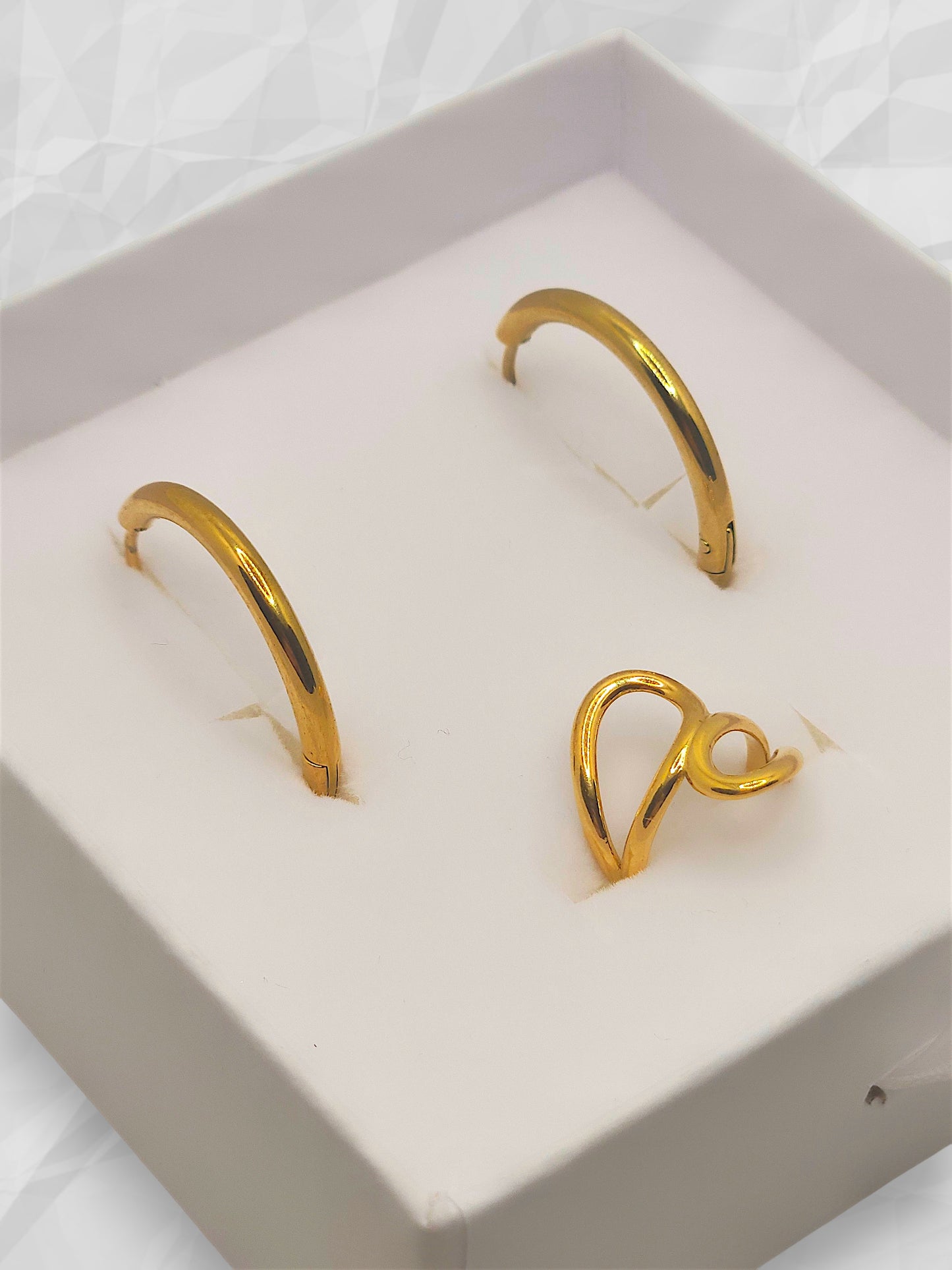 Set Orecchini Cerchio e Cuff