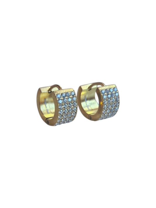 Orecchini Hoop Fascia Sparkling