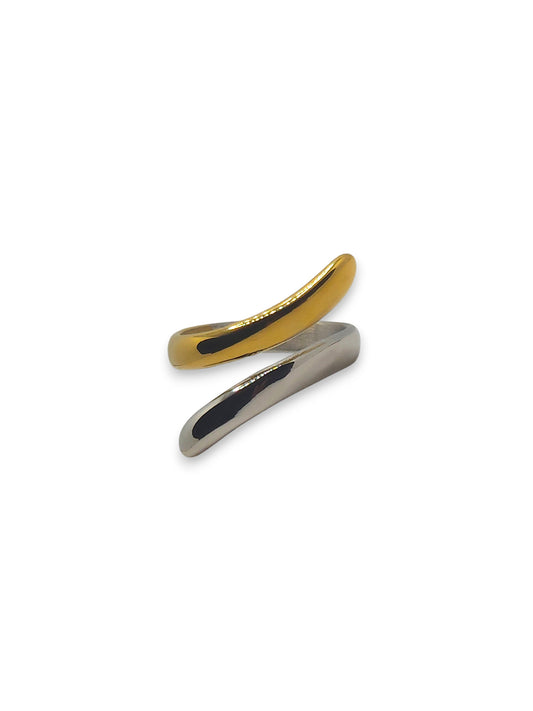 Anello Abbraccio Slim Bicolor